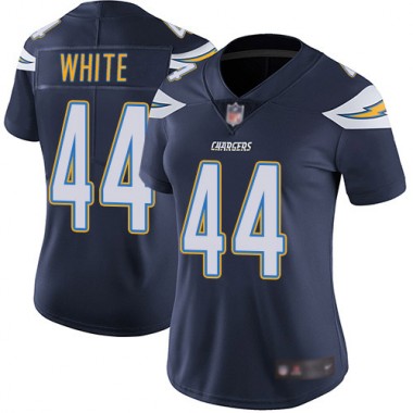 Los Angeles Chargers NFL Football Kyzir White Navy Blue Jersey Women Limited  #44 Home Vapor Untouchable